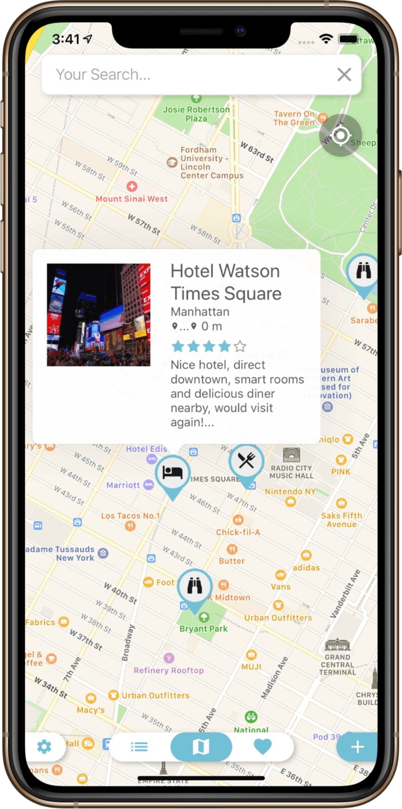 poiMAP Kartenansicht – Screenshot